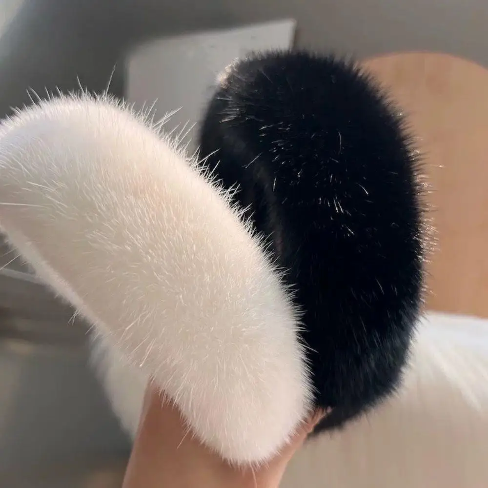 Winter Headband Fleece - 2025 Autumn Winter Mink Fur Solid