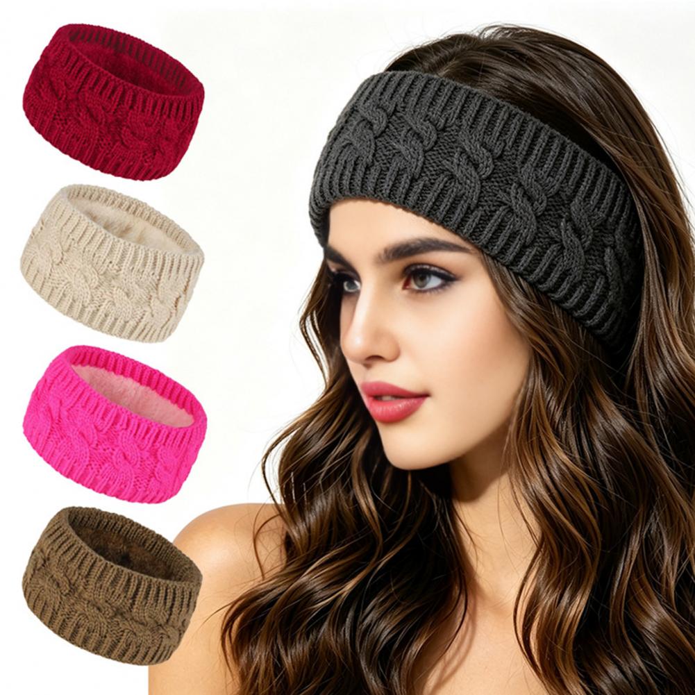 Elastic Knitted Hair Band Wint - đánh giá và giá Fleece Ear Warmer Band