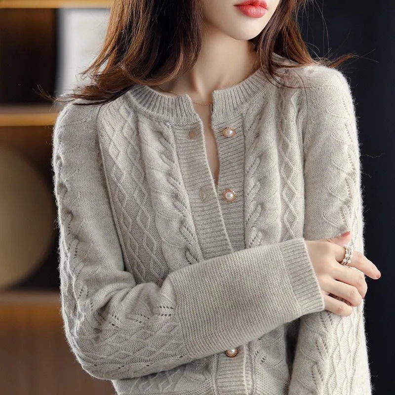 Vintage Knitted Cardigan Jacke - đánh giá và giá Wool Coat Peacoat