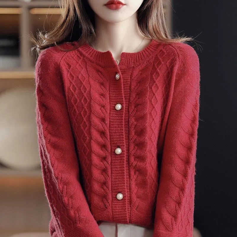 Vintage Knitted Cardigan Jacke - đánh giá và giá Wool Coat Peacoat