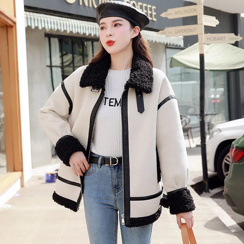 Lamb Fur Coat Female New Fall/ - đánh giá và giá Wool Coat Peacoat
