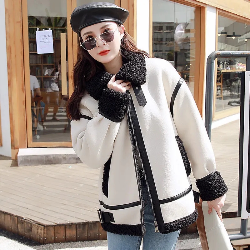 Lamb Fur Coat Female New Fall/ - đánh giá và giá Wool Coat Peacoat